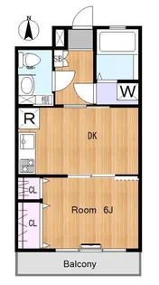 1DKの間取り画像