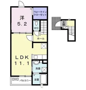 千葉県流山市大字東深井【アパート】の間取り