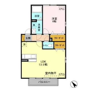 アプローズスクエア C【2階】の間取り