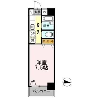 パシフィック佐賀II【4階】の間取り