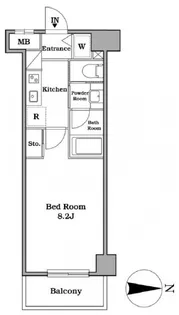 レジディア武蔵小杉【5階】の間取り