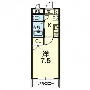 モンパレ上水前寺【4階】の間取り