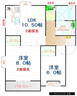 サミットハイツA【1階】の間取り