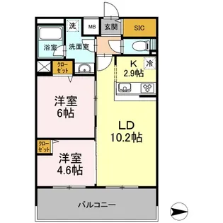 D-room早稲田【10階】の間取り