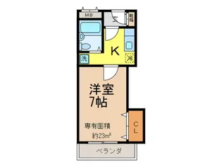 ハイツ オ-キタ竹橋【2階】の間取り