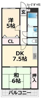 サニーハイツII【2階】の間取り