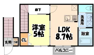 ラクラス通町【2階】の間取り