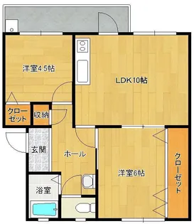 スカイコート松岡【4階】の間取り