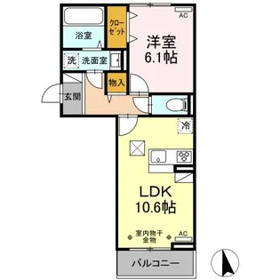 ルマ南栄N【1階】の間取り