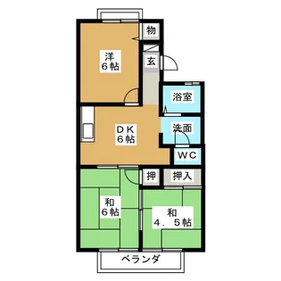 カサベルデI B棟【2階】の間取り