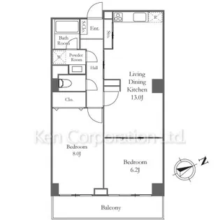 リバーシティ21新川【9階】の間取り