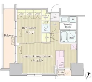 サイプレス日本橋本町【12階】の間取り