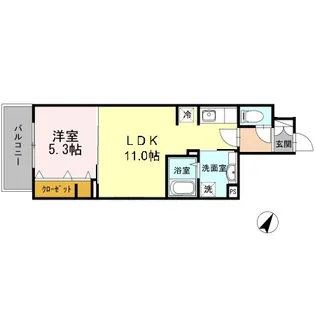東京都世田谷区弦巻5【マンション】の間取り