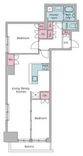 市ヶ谷スクエアレジデンス【11階】の間取り