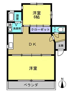 パークハイツS【2階】の間取り