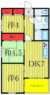 ガーデンコート碌山【3階】の間取り