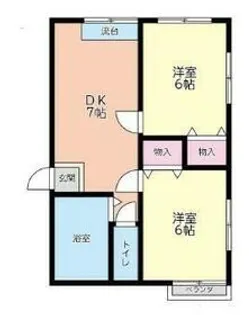コーポN 201号室【2階】の間取り