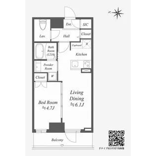 Alpha Prime東陽町【9階】の間取り
