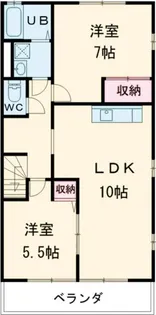 ヴィラ・コートII【2階】の間取り