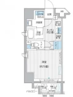 CYPRESS ONARIMON サイプレス オナリモン【7階】の間取り