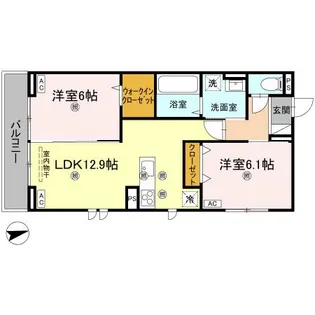 エムフルージュ【2階】の間取り