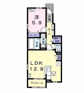 クエイルB【1階】の間取り