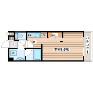 メルシャトレ宮城野【2階】の間取り