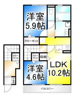 Jeunesse【2階】の間取り