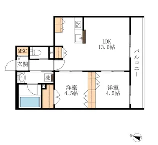 Y’s F Residence II【2階】の間取り