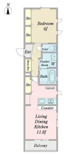 サニーテラス【2階】の間取り