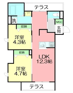 SHELL COAST【1階】の間取り