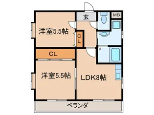 エクセル加藤【2階】の間取り