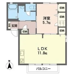 シャーメゾンしらさぎB【2階】の間取り