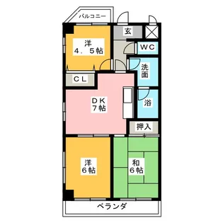 コンフォート岩倉【3階】の間取り