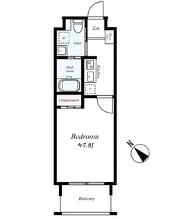 アクアシティ大博通【9階】の間取り