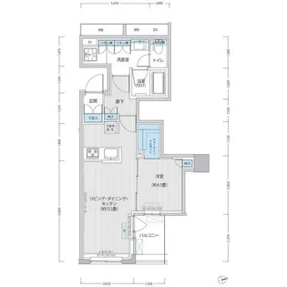 RODIA日本橋茅場町【4階】の間取り
