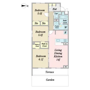 Broocklands【1階】の間取り