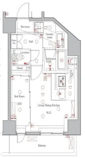 DIPS西日暮里【8階】の間取り