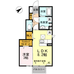 シエル ラピッド【1階】の間取り