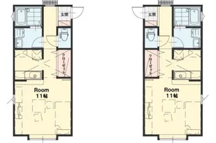 カーサ・エスペランサB【2階】の間取り