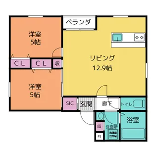 RUSCELLO名塚【2階】の間取り