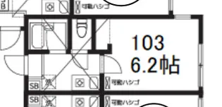 ラフィネ弘明寺【1階】の間取り