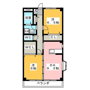 Espoir鷹居 A棟【1階】の間取り