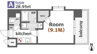 エイトバレー大手町パークレジデンス【5階】の間取り