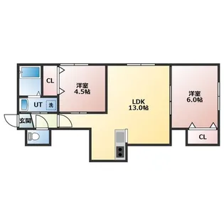 ピルヴィーテ南郷【2階】の間取り