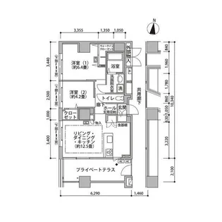 東雲キャナルコートCODAN19号棟【13階】の間取り