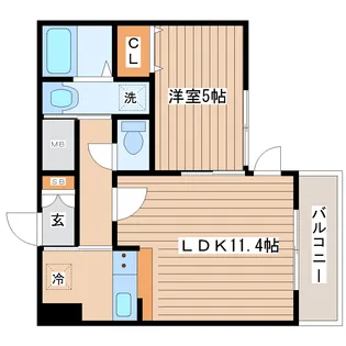 カーサ・スタジオーネ原町【10階】の間取り