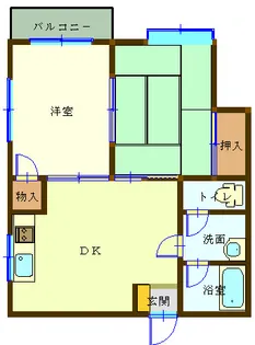 ベルメゾン花園【1階】の間取り