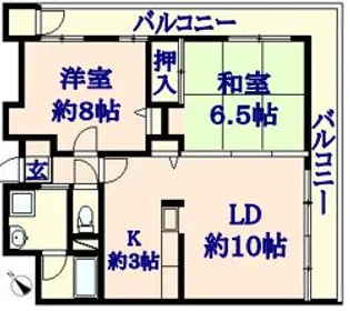 クイーンズパレス土橋【2階】の間取り