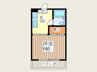 三海ハイム【1階】の間取り